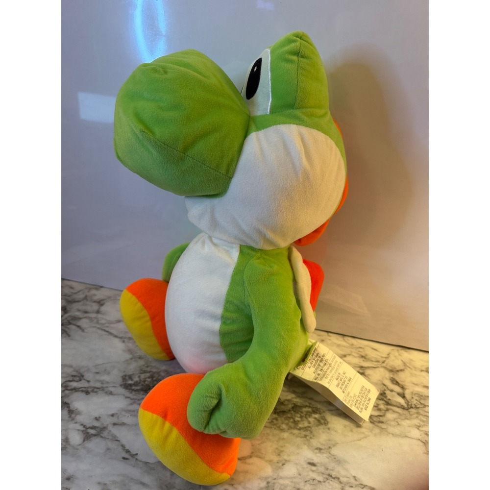 Nintendo Super Mario Yoshi Plush 20 Inch RARE stuffed Animal Velcro Shell 2019